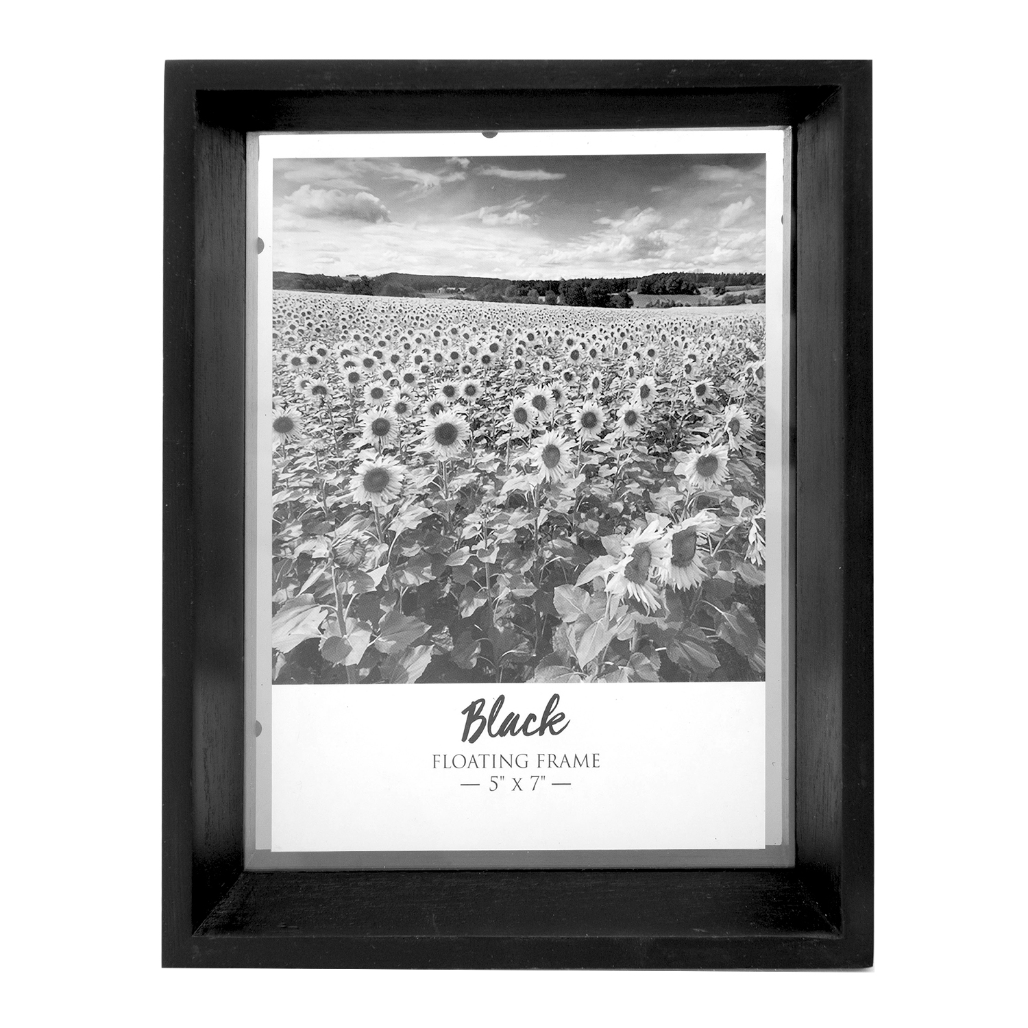 Floating Matt Frame 5" x 7" Black Home Store + More